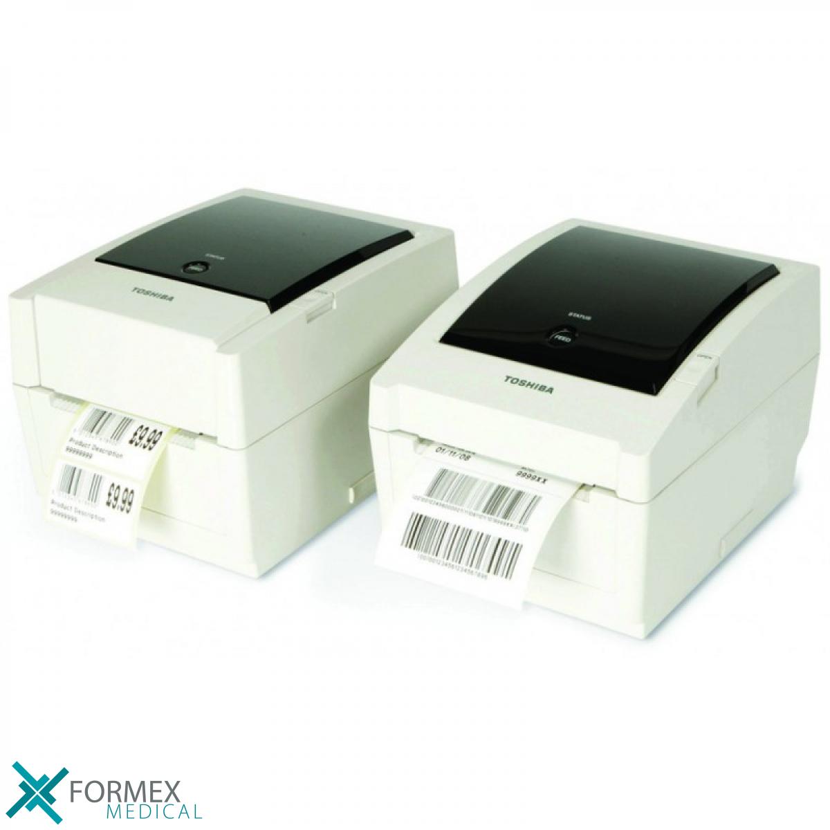 Desktop printer voor de zorgsector, Toshiba B-EV4D, barcode printers, labelprinter toshiba, labelprinter, labelprinters, label printer, labelprinter postnl, geruisloze en veelzijdige barcodeprinter, Formex Medical,