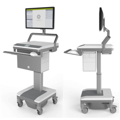 medisch werkstation, Humanscale MedLink, mobiele werkplek, medical carts on wheels, medical carts, carts on wheels, medische karren, medicijnwagen, medicatiekar, medicijnkarren, ziekenhuis karren, ziekenhuis trolley, computer on wheels, laptop carts,