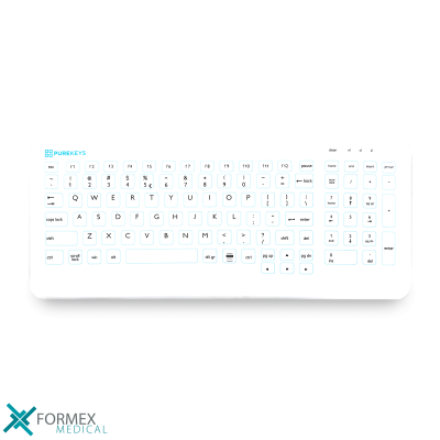 Purekeys medische toetsenborden, medisch toetsenbord, waterproof toetsenbord, waterdicht toetsenbord, stofdicht toetsenbord, waterdicht toetsenbord met touchpad, stofbestendig toetsenbord, afwasbaar toetsenbord, 